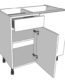 1050mm Door Adjustable Corner Unit