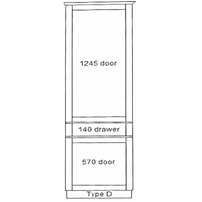 300 Medium Height Drawer Larders Type D (1970 H)